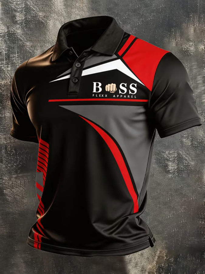 Men's business style polo shirt