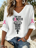 Women'S Pink Artistic Waffle T-Shirt