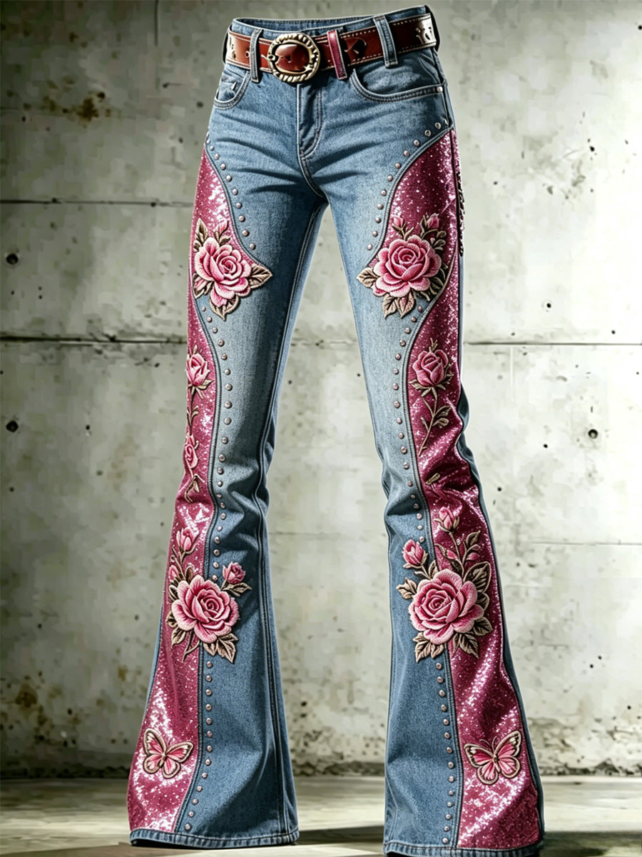 Women's Floral Casual Long Pants