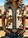 Women's Casual Retro Western Shirt