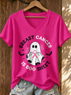 Women's Breast Cancer Print T-shirt