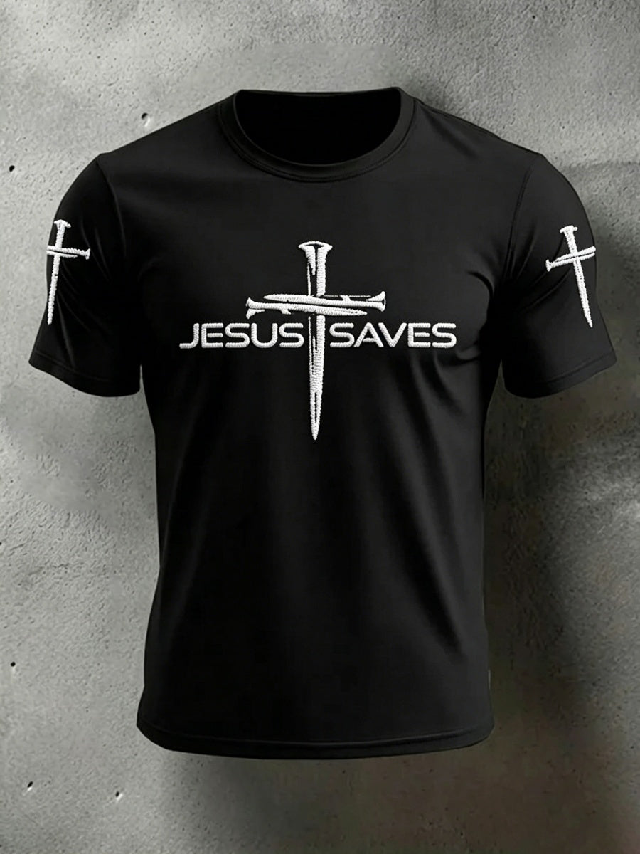 Jesus Saves Print Men's T-Shirt