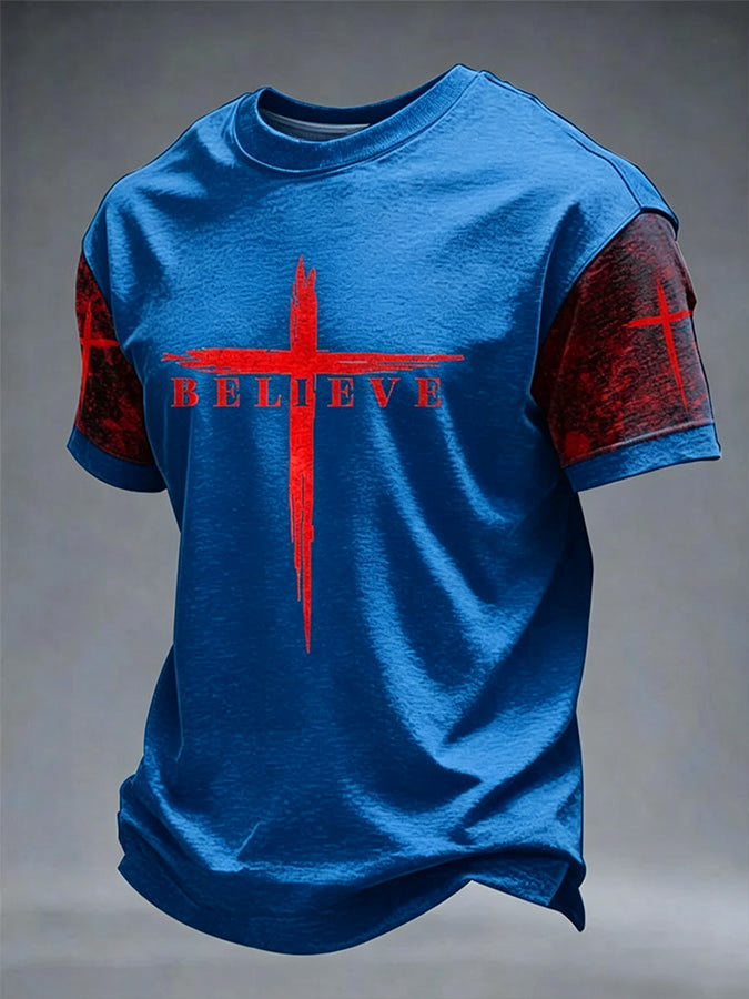 Men's Faith Printed Casual T-shirt
