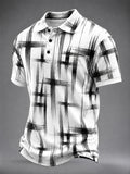 Men's Faith Cross Printed Casual Polo Shirt