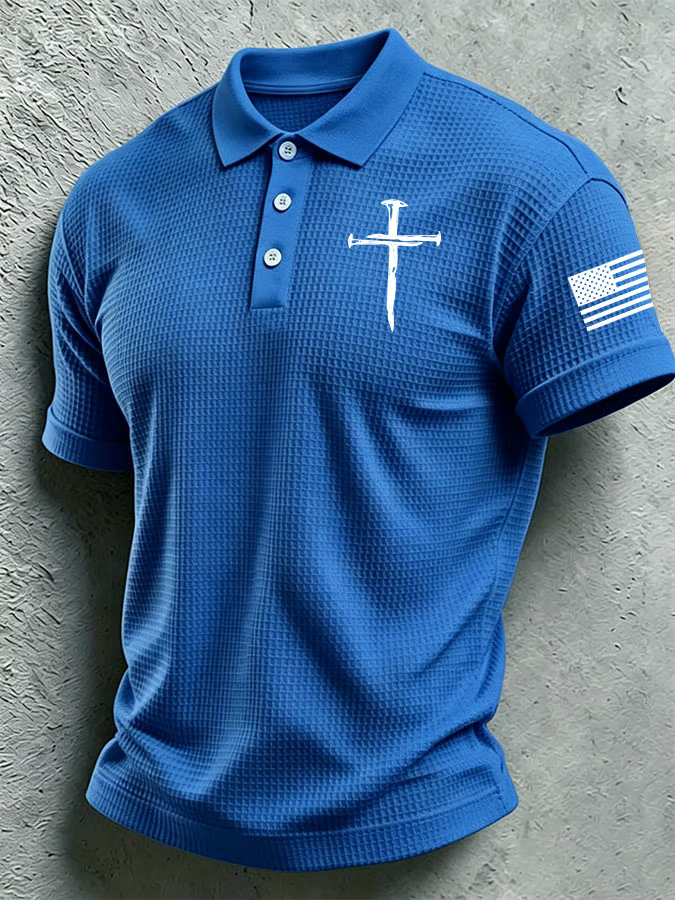 Men's Casual Printed Polo Shirt