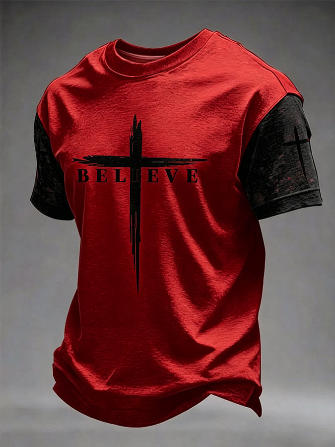 Men's Faith Printed Casual T-shirt