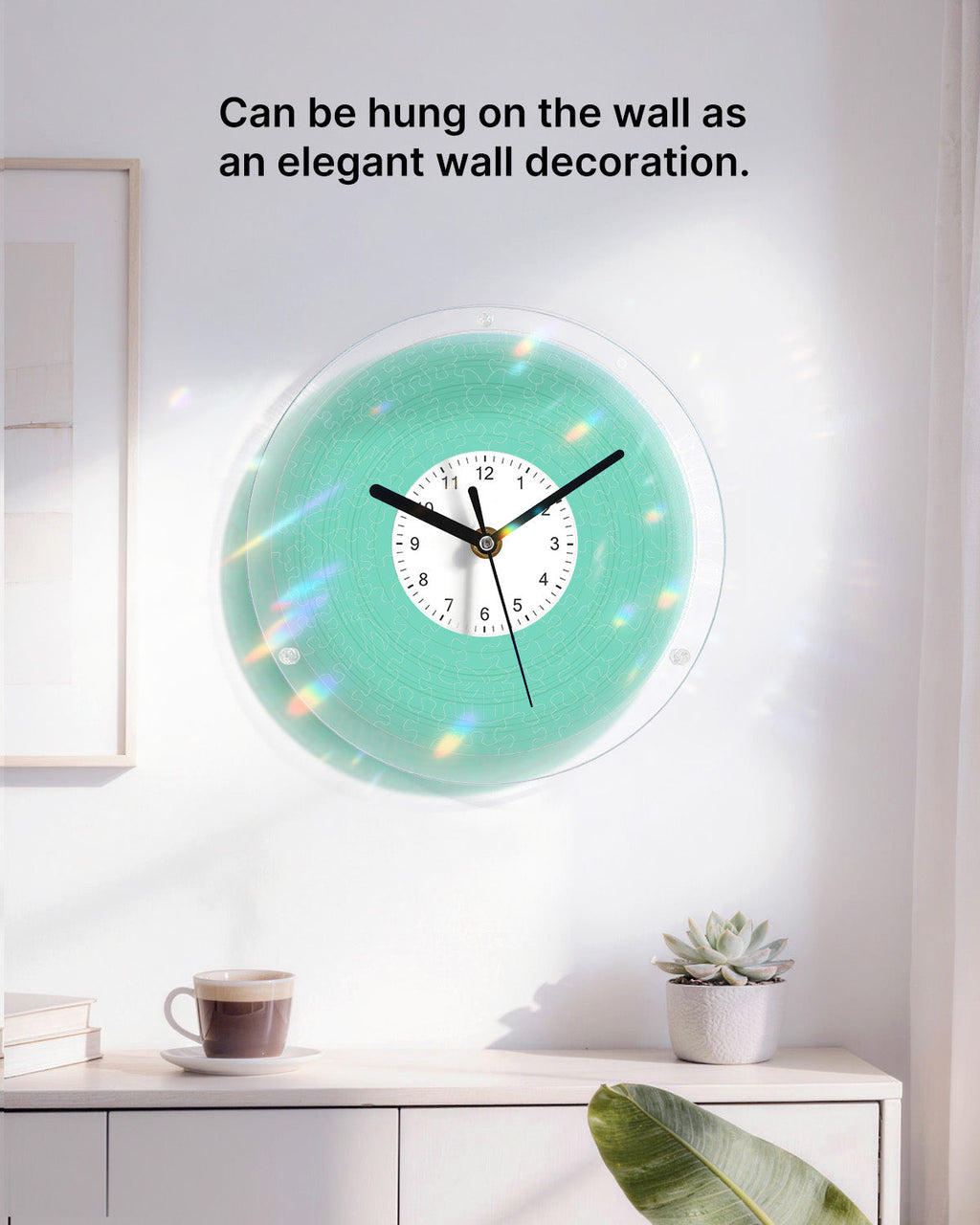 DIY Acrylic Puzzle Clock Kit - Fresh Green