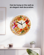 DIY Acrylic Puzzle Clock Kit - Autumn Cardinals Foliage