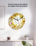 DIY Acrylic Puzzle Clock Kit - Golden Sunflower Field