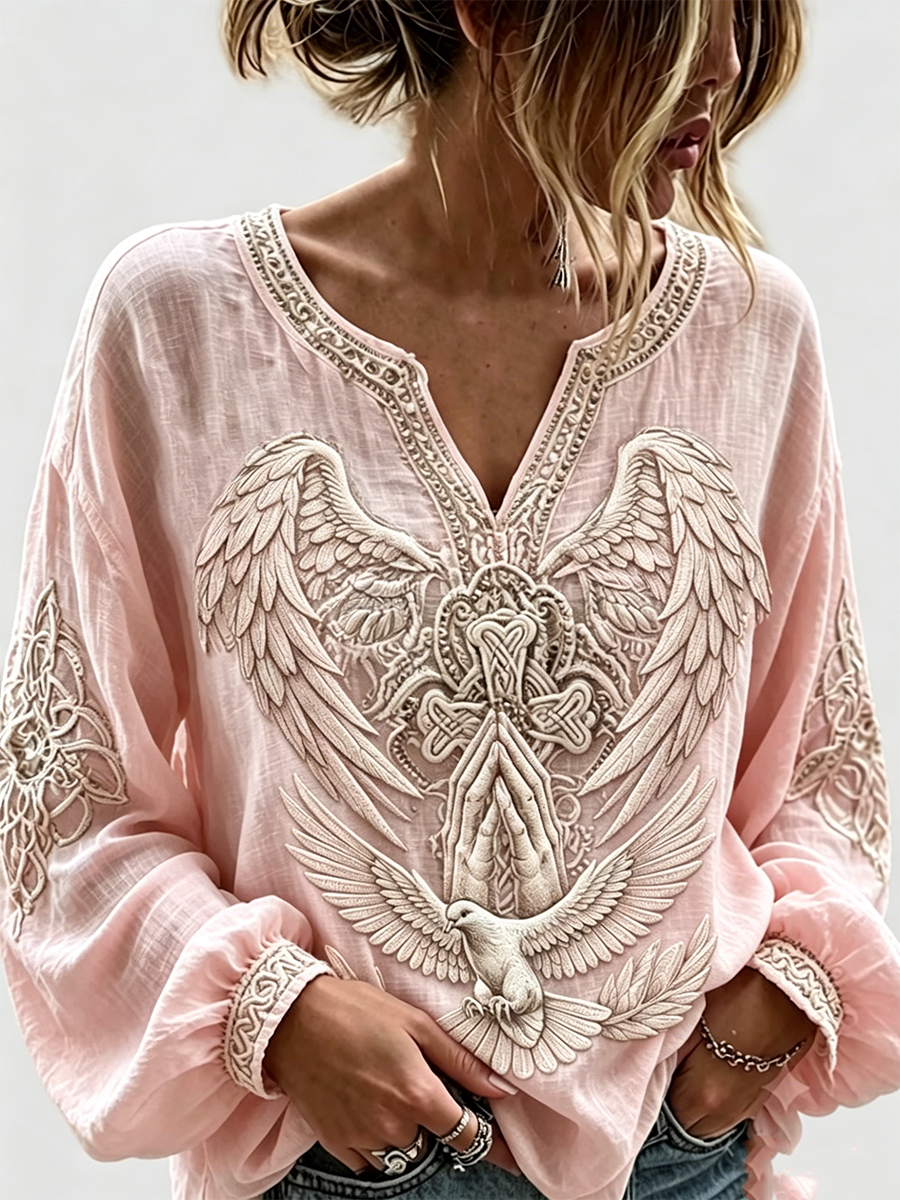 Women'S Faith Printed Casual Round Neck Top