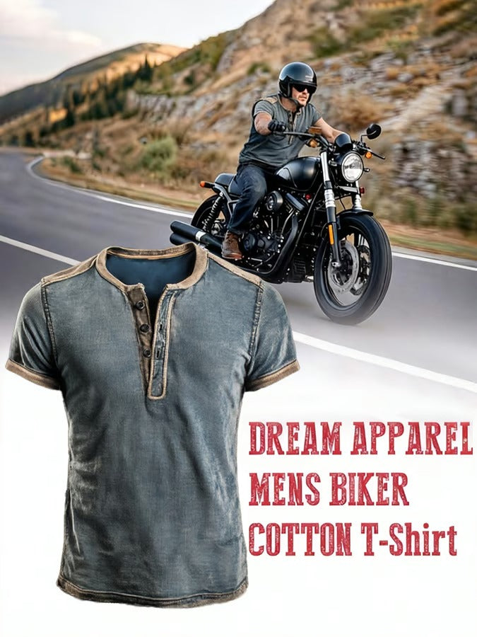 Men'S Casual Cotton Linen Henry Shirt