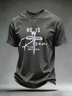 Men'S American Flag Cross Printed Short Sleeve T-Shirt