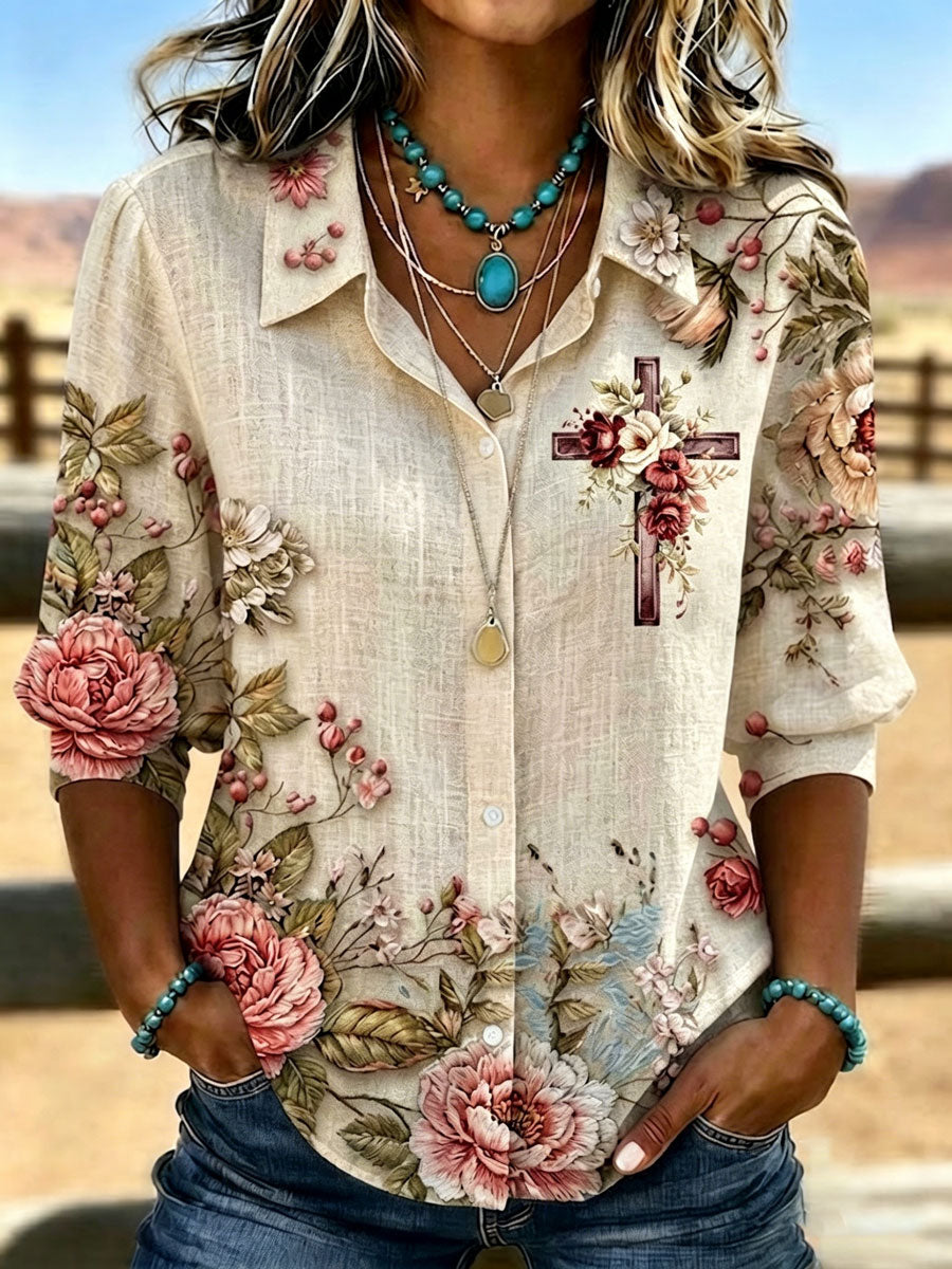 Women's Western Style Faith Shirt