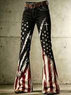 Women's 250th Anniversary Hot Diamond Printed Casual Jeans
