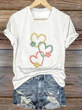 Women'S Dog Paw Print T-shirt