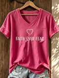 Women'S Breast Cancer Awareness Print Short-Sleeve T-Shirt