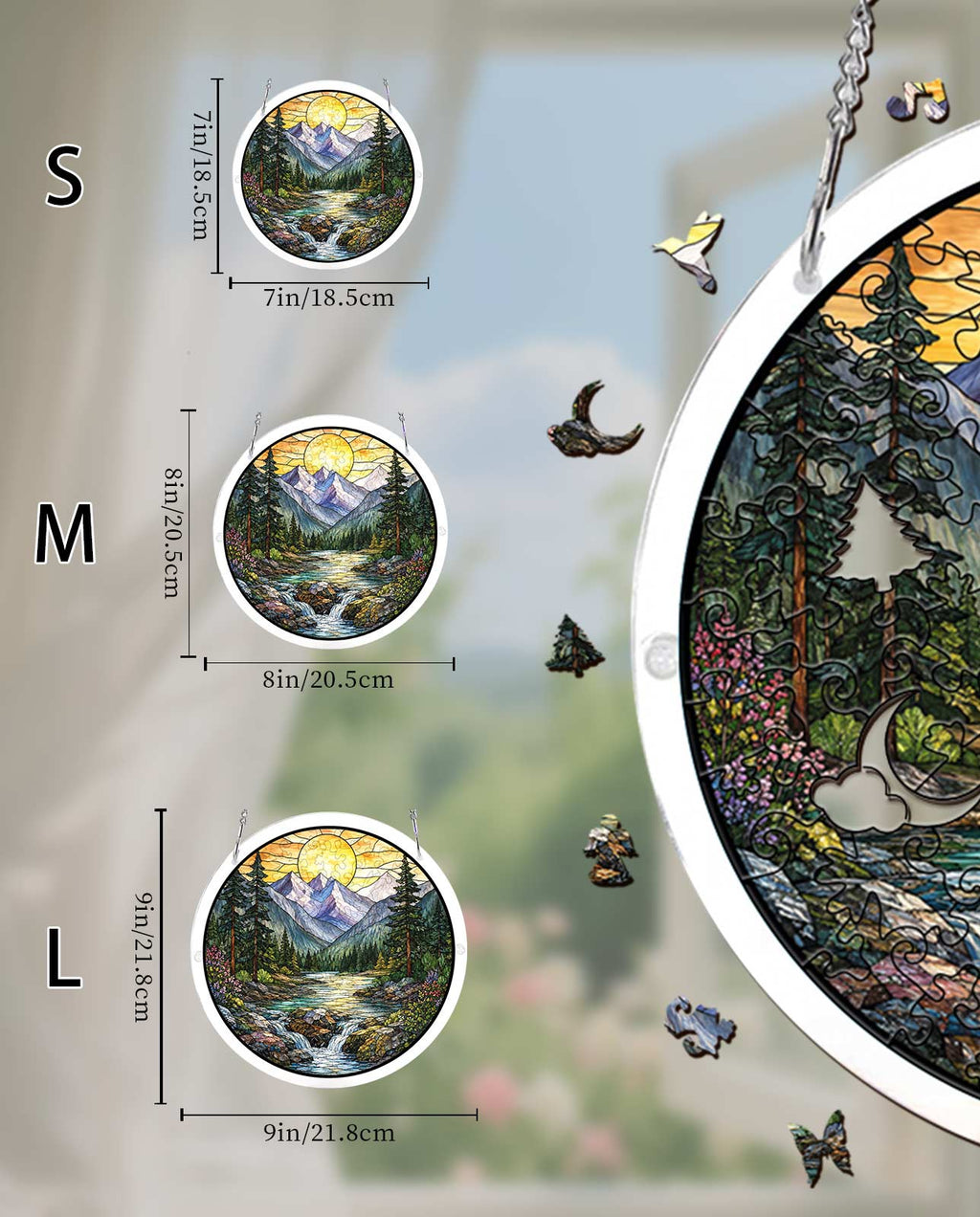 Acrylic Jigsaw Puzzle Suncatcher - Golden Valley