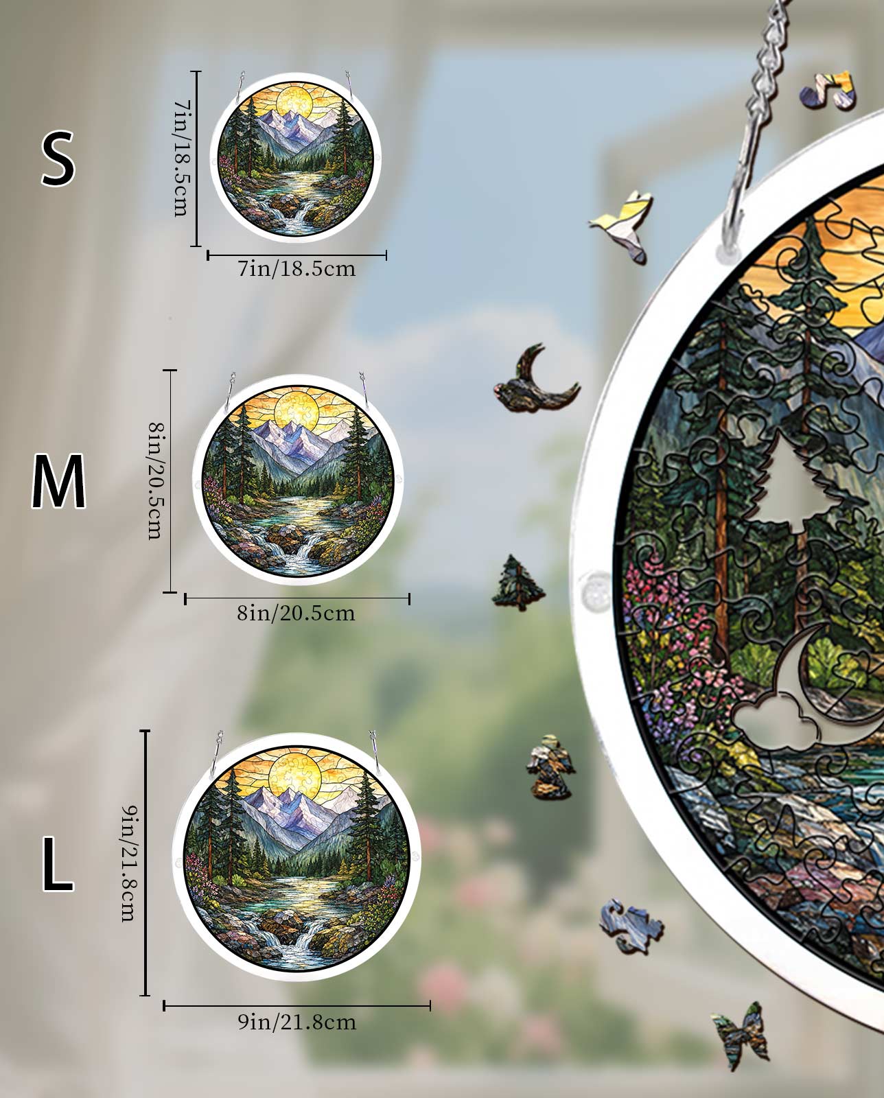 Acrylic Jigsaw Puzzle Suncatcher - Golden Valley