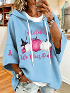 Women'S Vintage In October We Wear Pink Print Hoodie