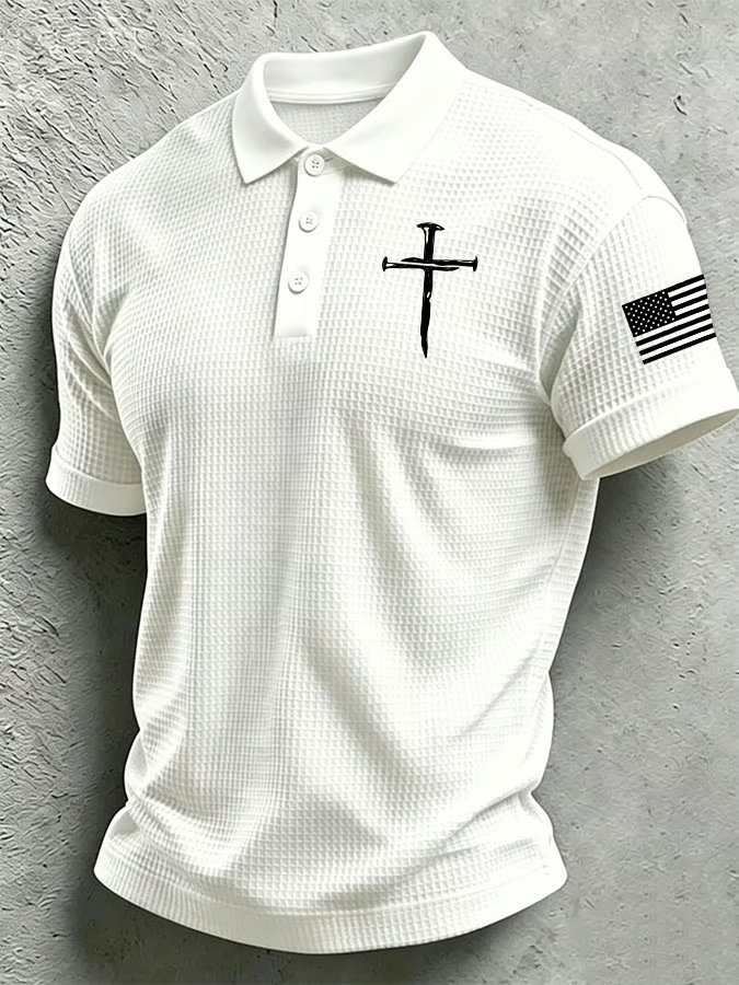 Men's Casual Printed Polo Shirt