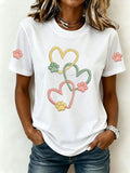 Women's Heart and Paw Print T-Shirt