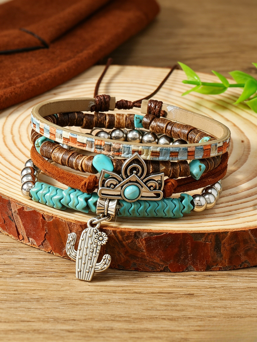 Vintage Western Bohemian Turquoise Bracelet
