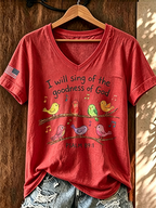 Women'S I Will Sing Of Thegoodness Of God Print Top