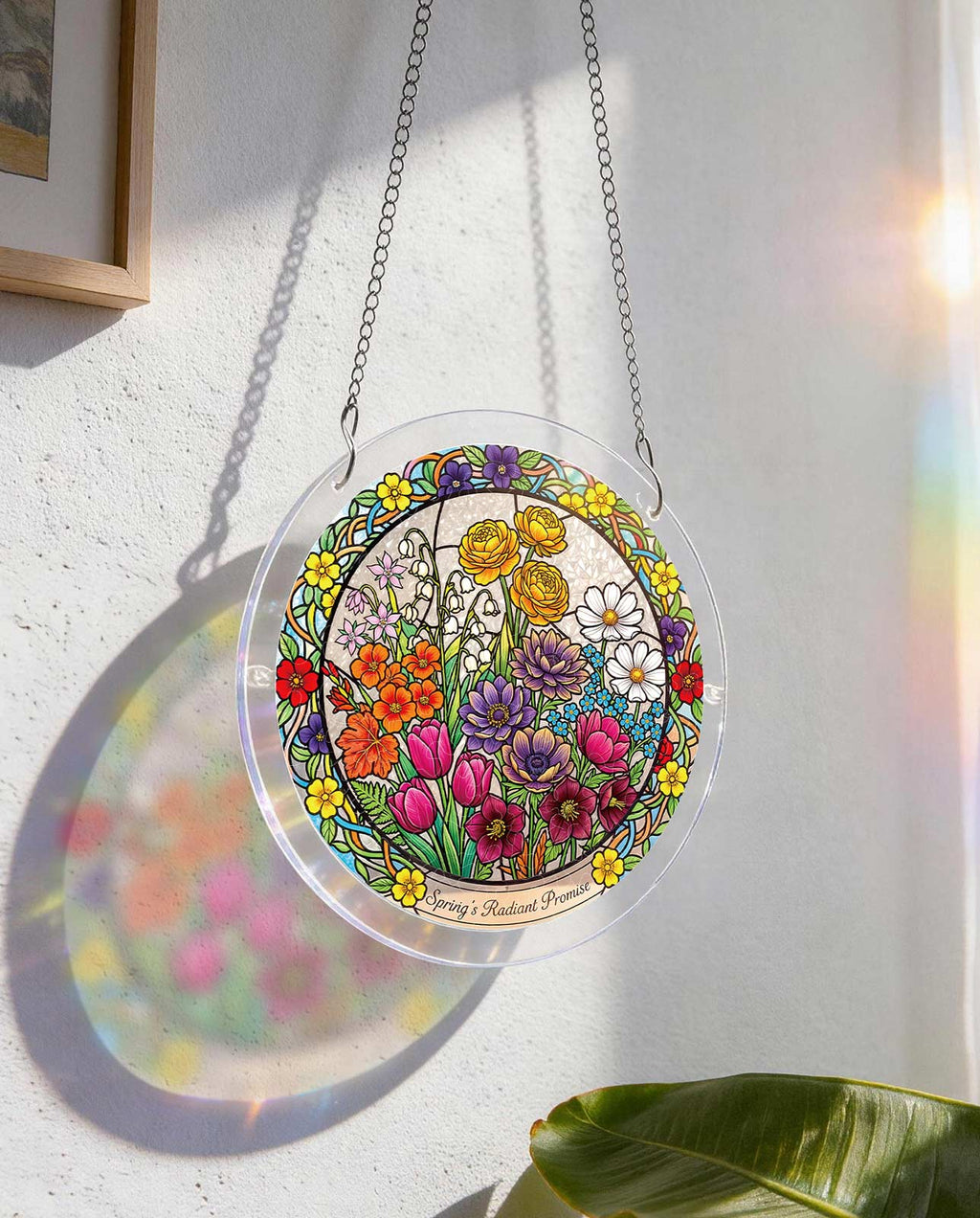Acrylic Jigsaw Puzzle Suncatcher - Spring’s Radiant Promise