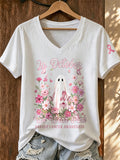 Women's Breast Cancer Print T-shirt