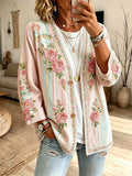 Women's Boho Floral Print Cardigan