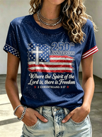 250Th Anniversary Commemorative Faith Printed Round Neck Top In The United States