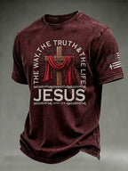 Men'S Faith Print Short Sleeve T-Shirt