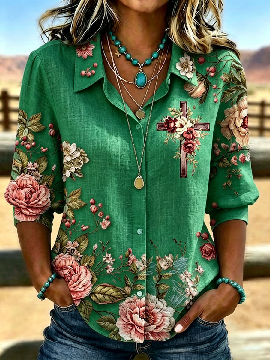 Women's Western Style Faith Shirt
