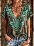 Women'S Casual Retro Western Faith T-Shirt