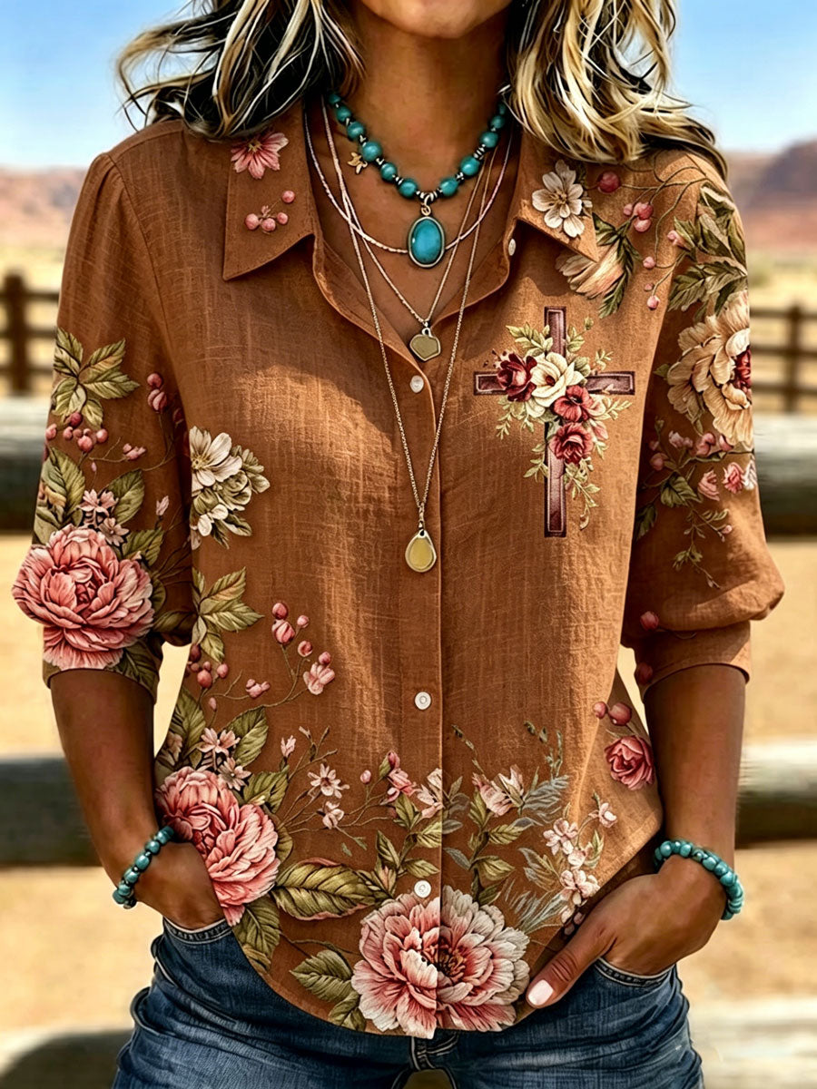 Women's Western Style Faith Shirt