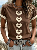 Women's Retro Western Faith Print T-shirt