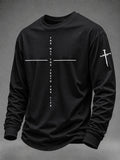 Men'S Faith Printed Casual Long Sleeved T-Shirt