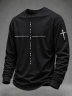 Men'S Faith Printed Casual Long Sleeved T-Shirt