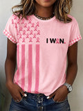Women'S Breast Cancer Awareness Printed Casual T-Shirt