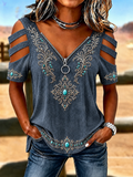 Women'S Vintage Ethnic Style T-Shirt