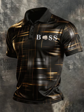 Men's business style polo shirt