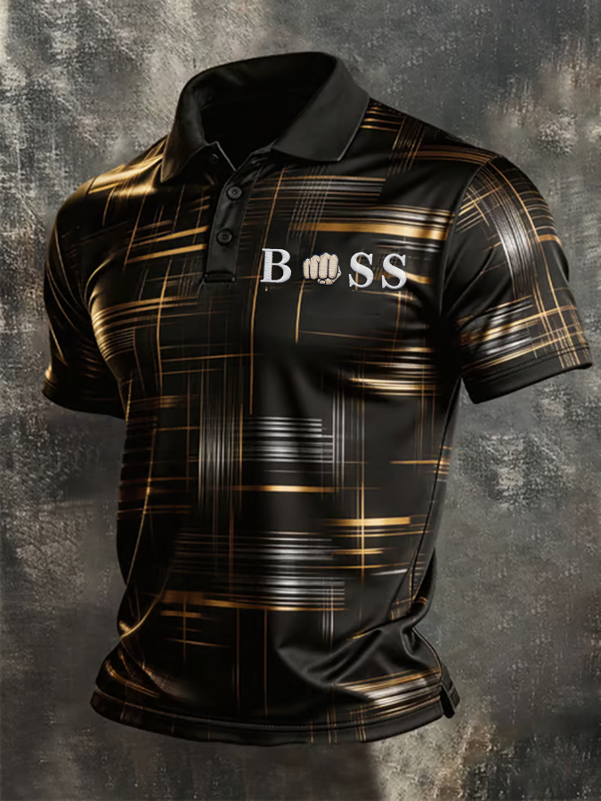 Men's business style polo shirt