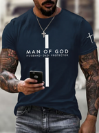 Men's Christian Man of God Husband Dad Graphic T-Shirt