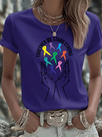 Women'S Breast Cancer Awareness Print Short-Sleeve T-Shirt