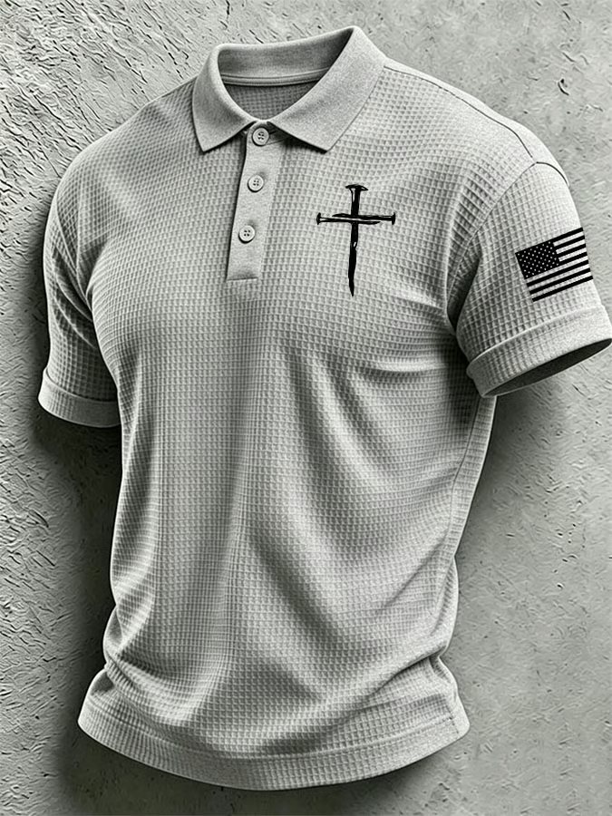 Men's Casual Printed Polo Shirt