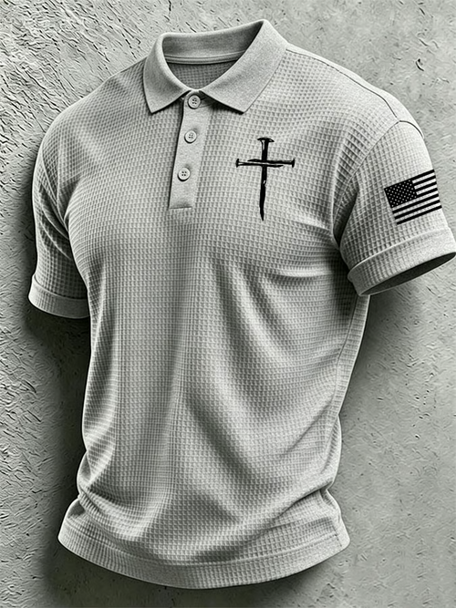 Men's Casual Printed Polo Shirt