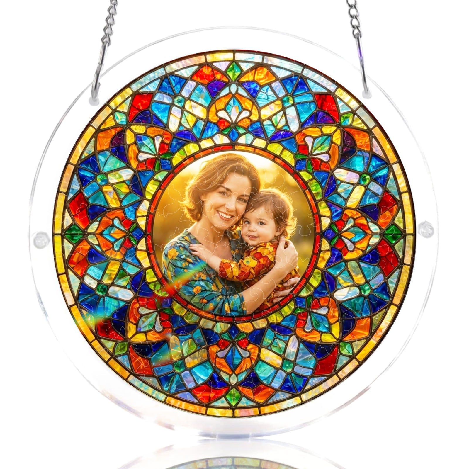 Personalized Acrylic Suncatcher - Halo of Devotion