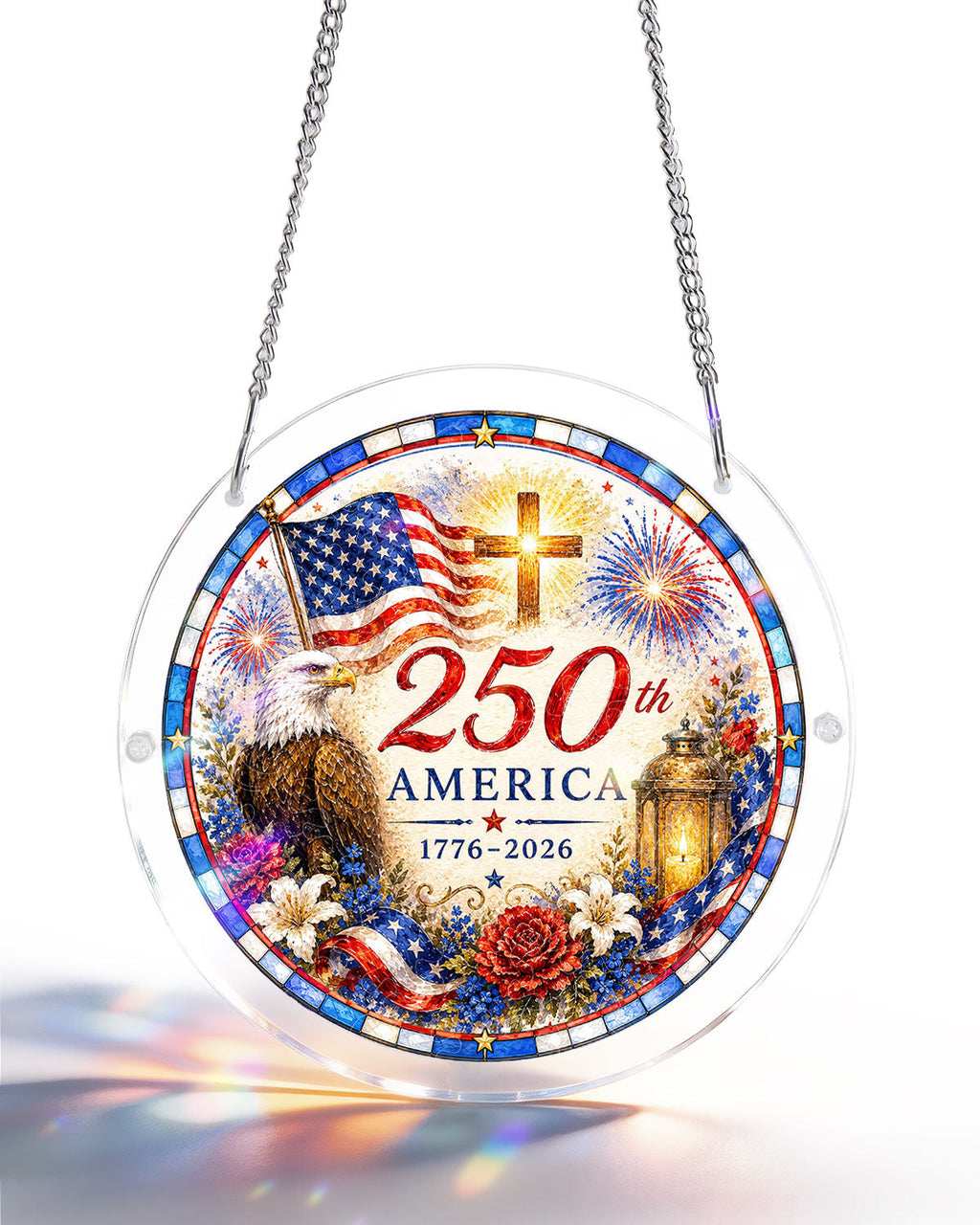 Acrylic Jigsaw Puzzle Suncatcher - Faith & Freedom
