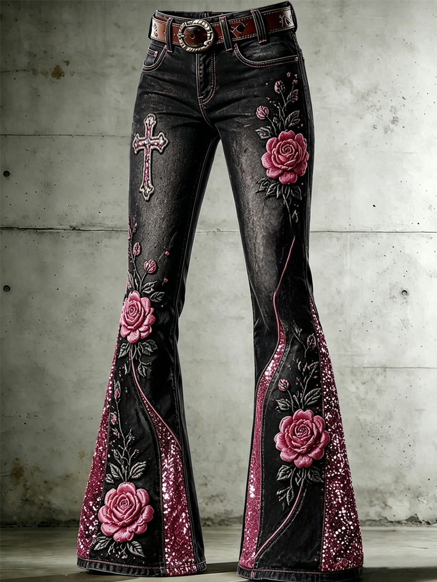 Women's Floral Casual Long Pants