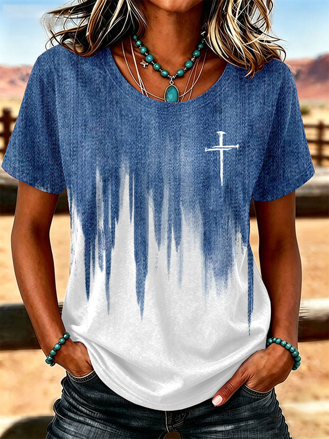Women'S Faith Printed Casual T-Shirt